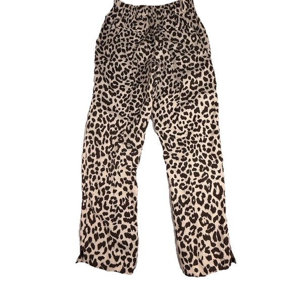 J. Crew Leopard Print Linen Pants - Brown and Cream Women’s Size 0 - Picture 2 of 7